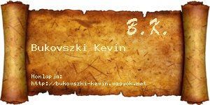 Bukovszki Kevin névjegykártya