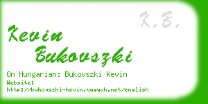 kevin bukovszki business card